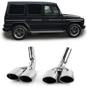 Sportuitlaatpijpen RVS voor Mercedes G Klasse W463 G500 G55 vanaf 98